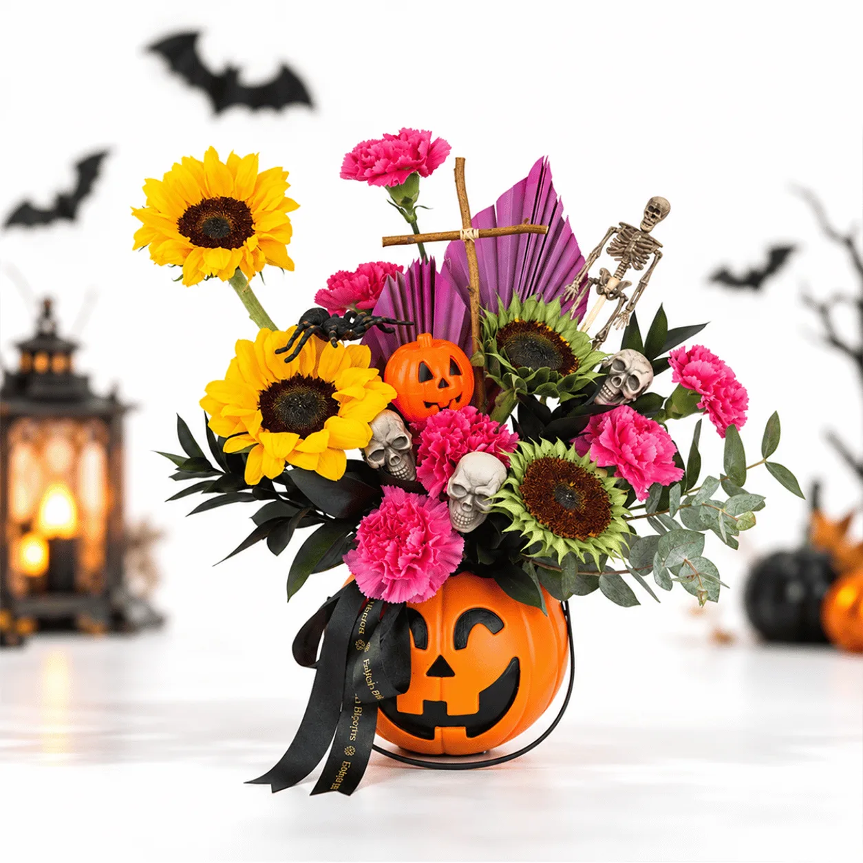 Halloween flower arrangement