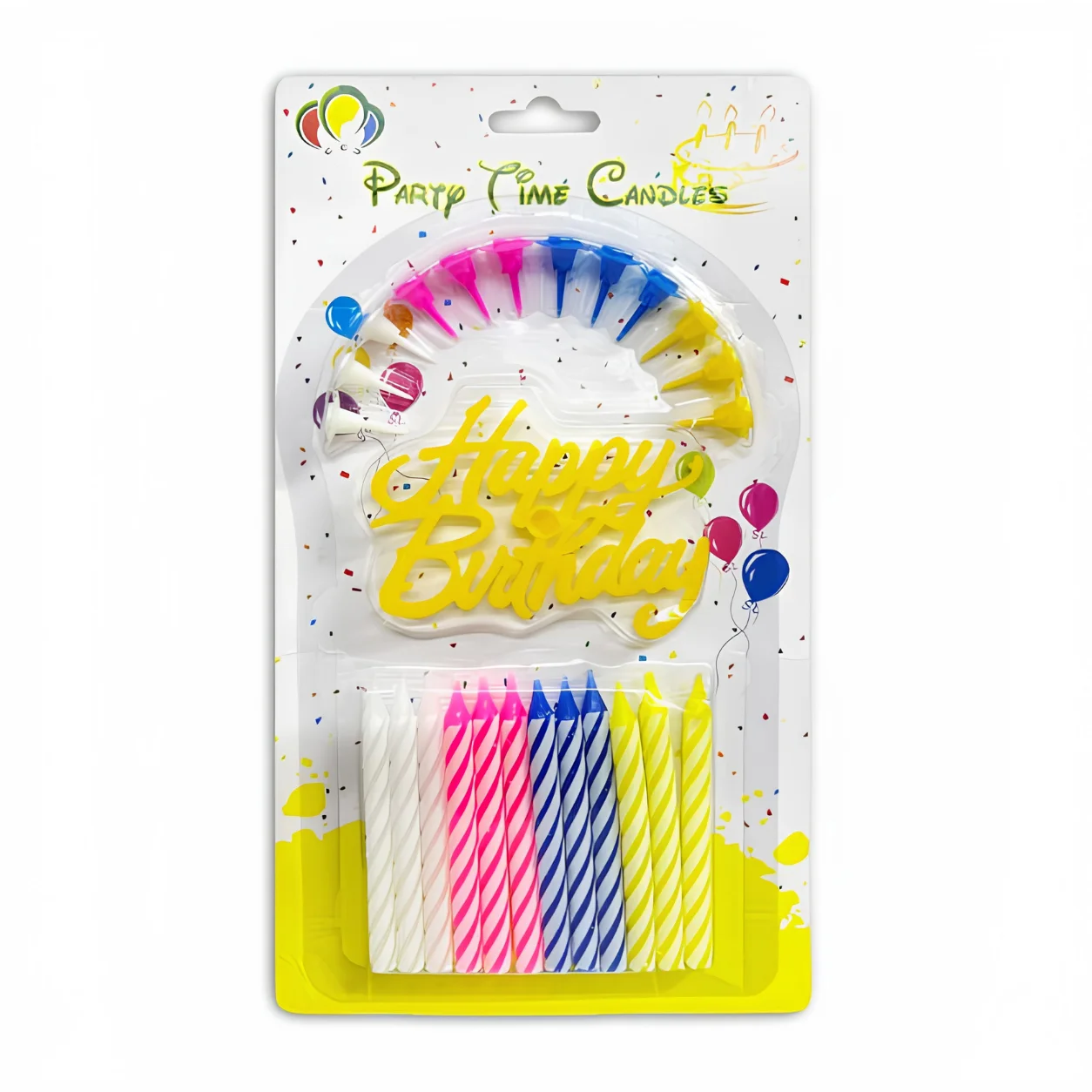 Colorful Happy Birthday Candle Set 13-Piece