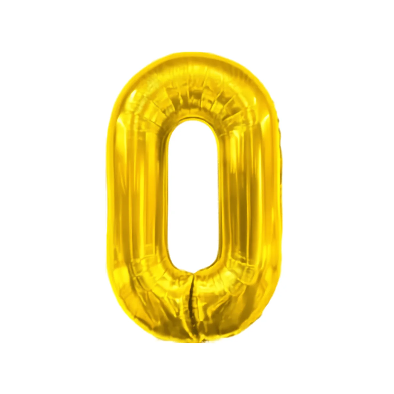 Metallic Gold Number 0 Balloon