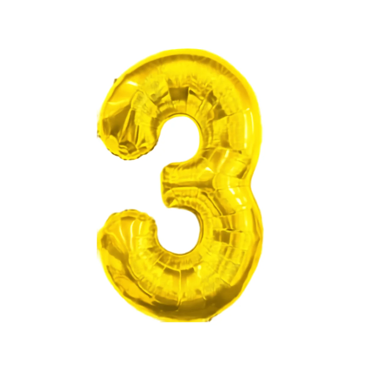 Metallic Gold Number 3 Balloon
