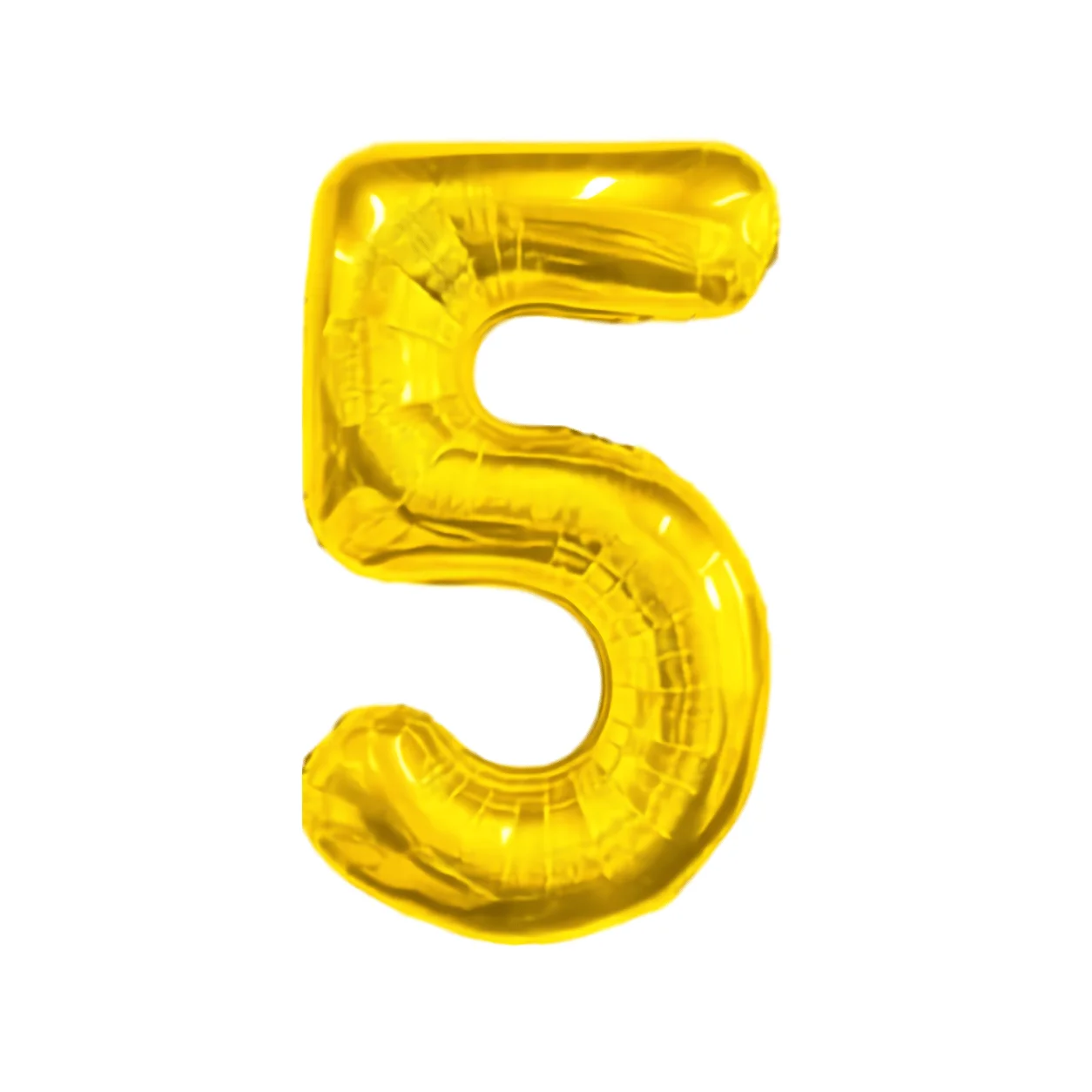 Metallic Gold Number 5 Balloon