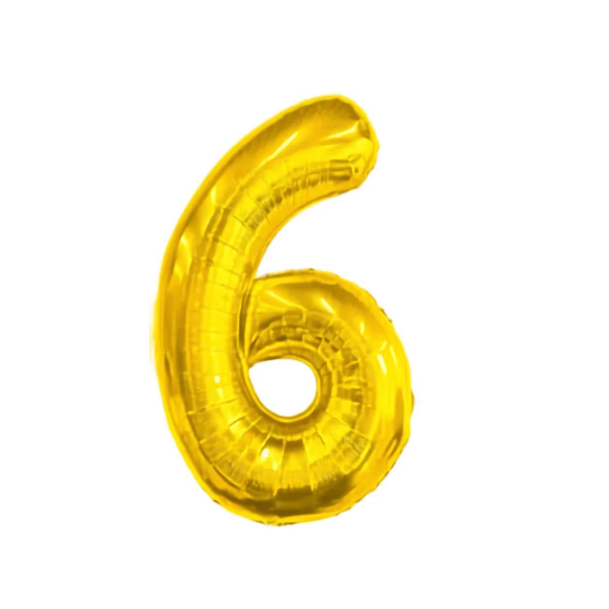 Metallic Gold Number 6 Balloon