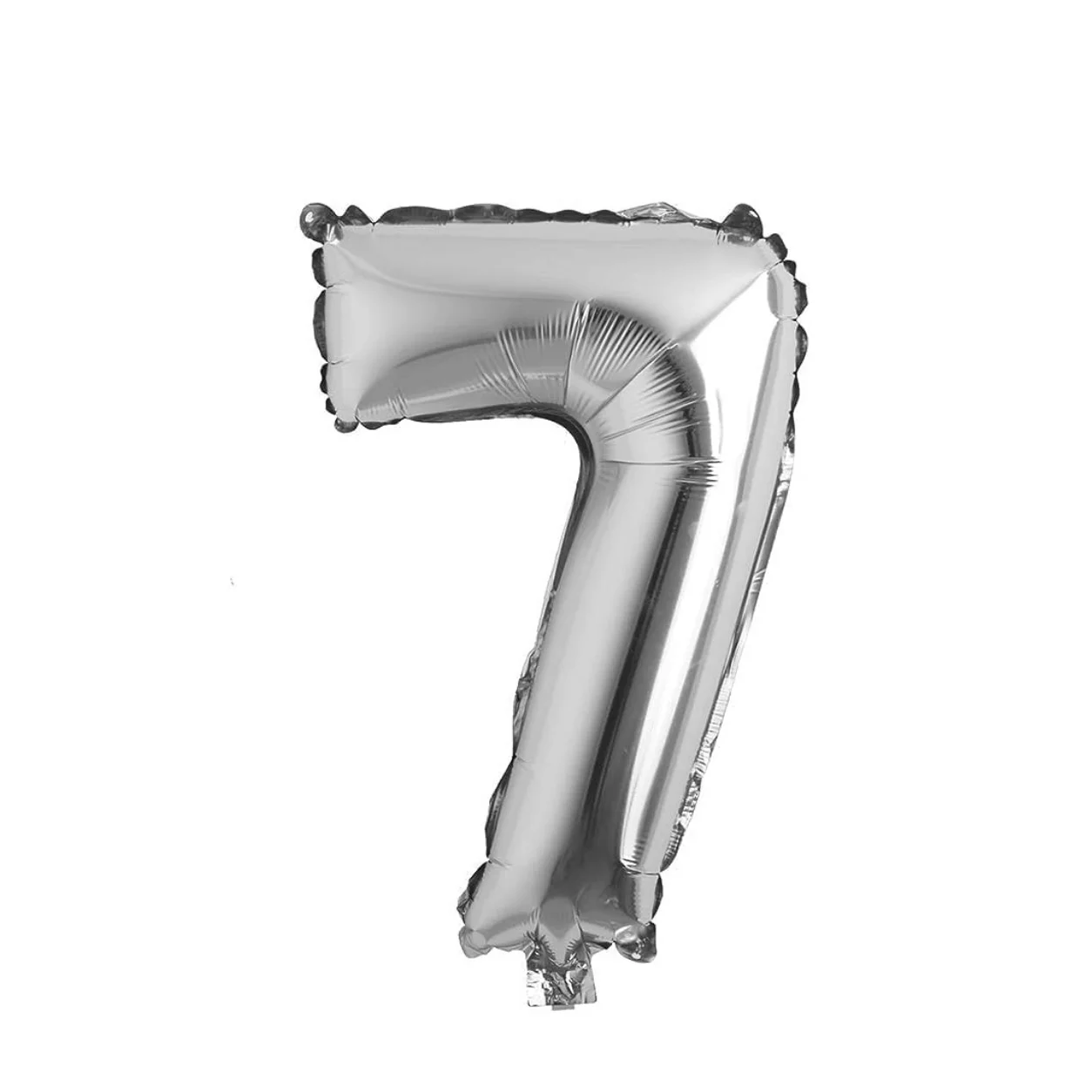 Metallic Silver Number 7 Balloon