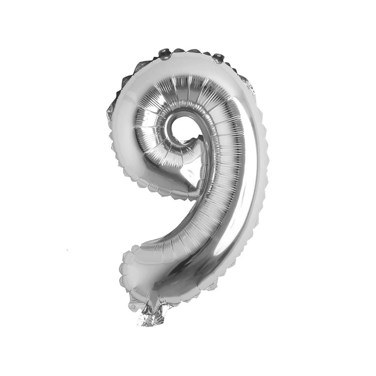 Metallic Silver Number 9 Balloon