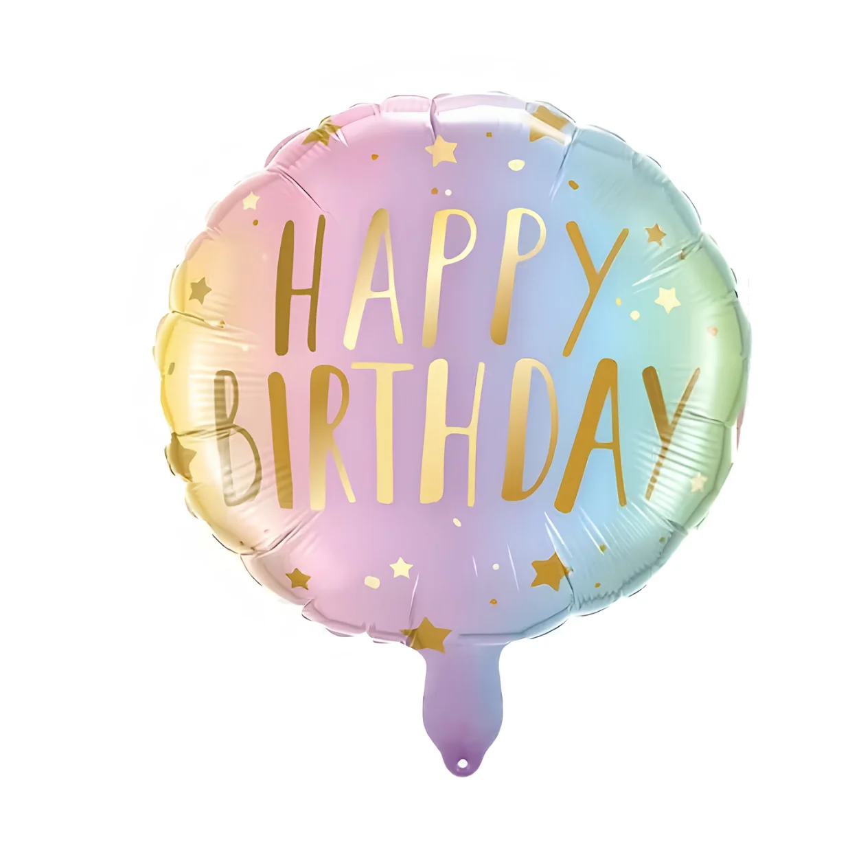 Pastel Rainbow Happy Birthday Helium Foil Balloon – 18 Inch