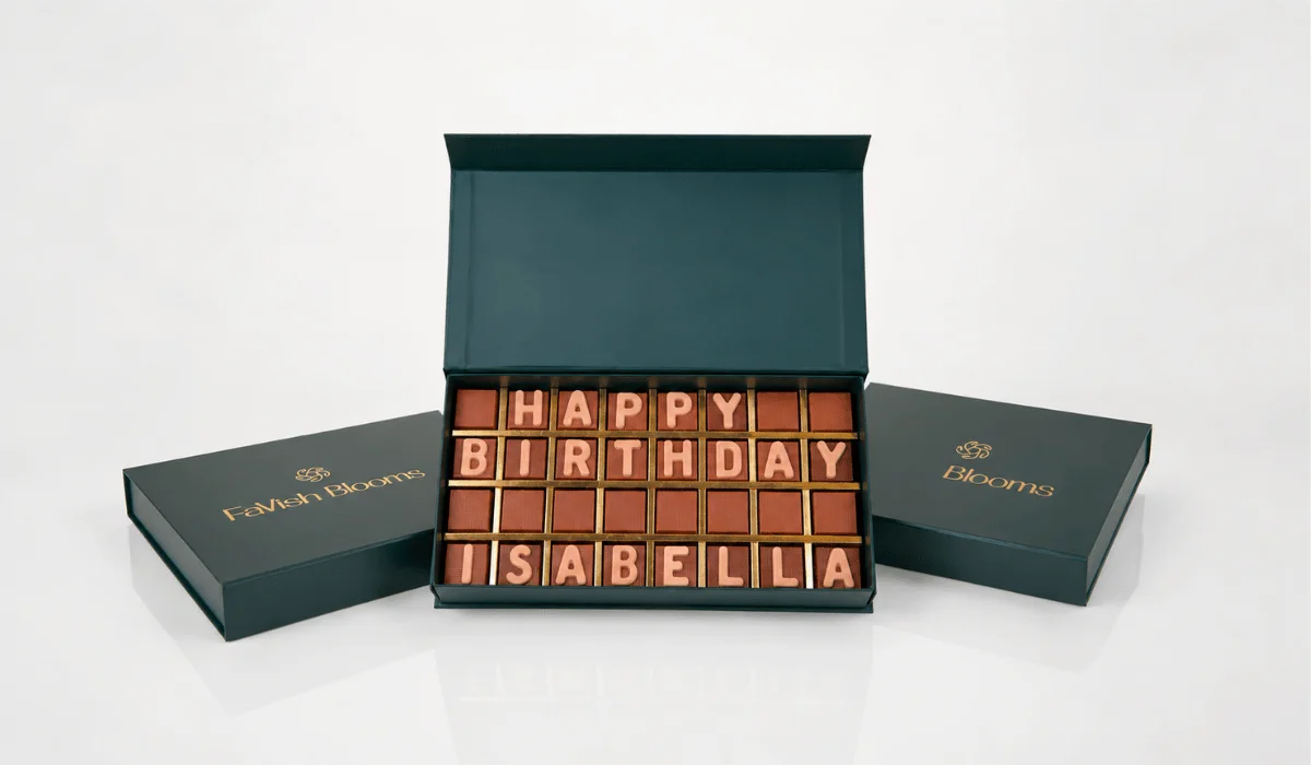 Happy Birthday Custom Name Chocolate Box 32 Pcs