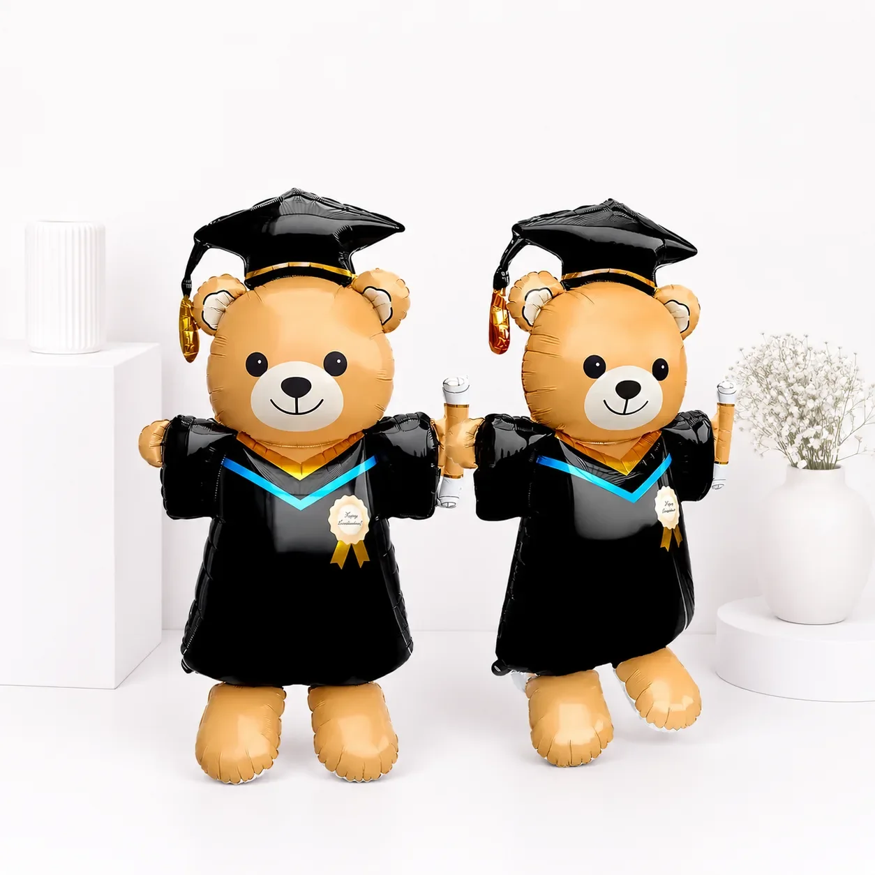 Class of 2026 Graduation Bear Balloon Set of 2 Air Filled