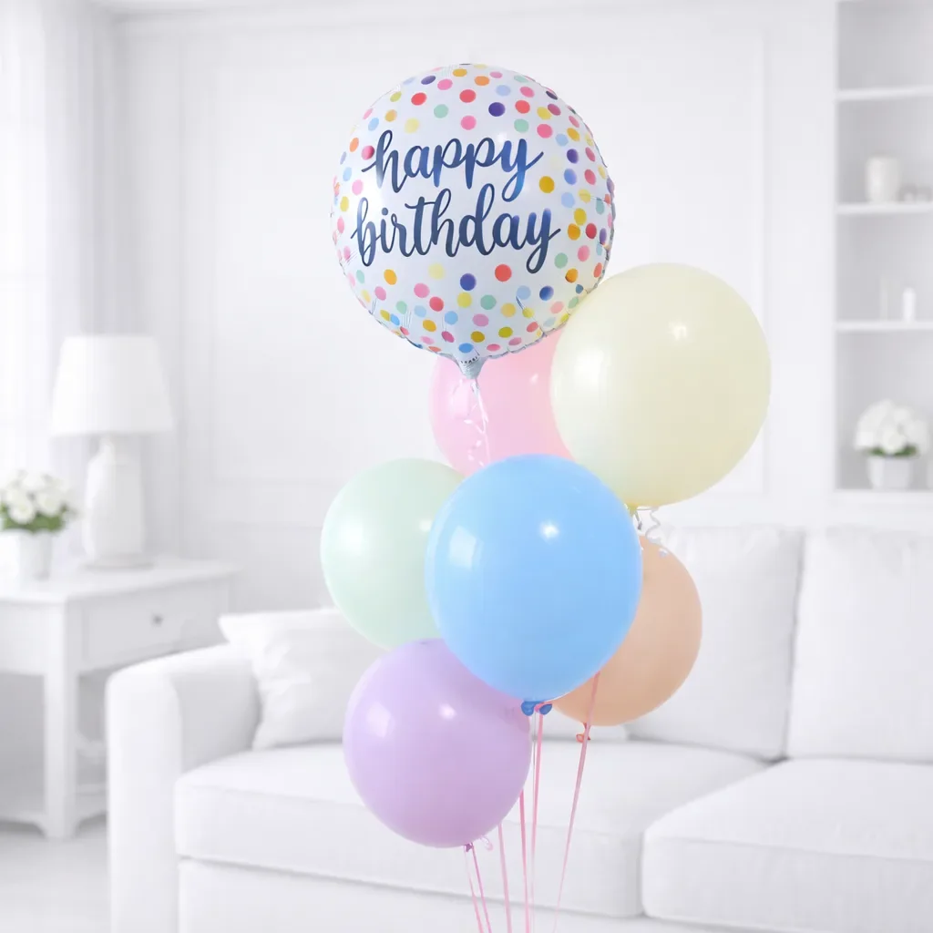 Rainbow Birthday Balloon Set – Helium Party Balloons