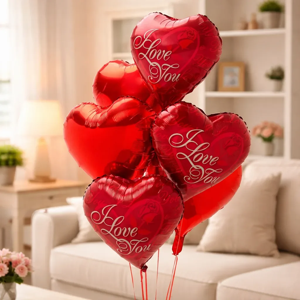 Heart Shape Foil Balloon Pack of 6