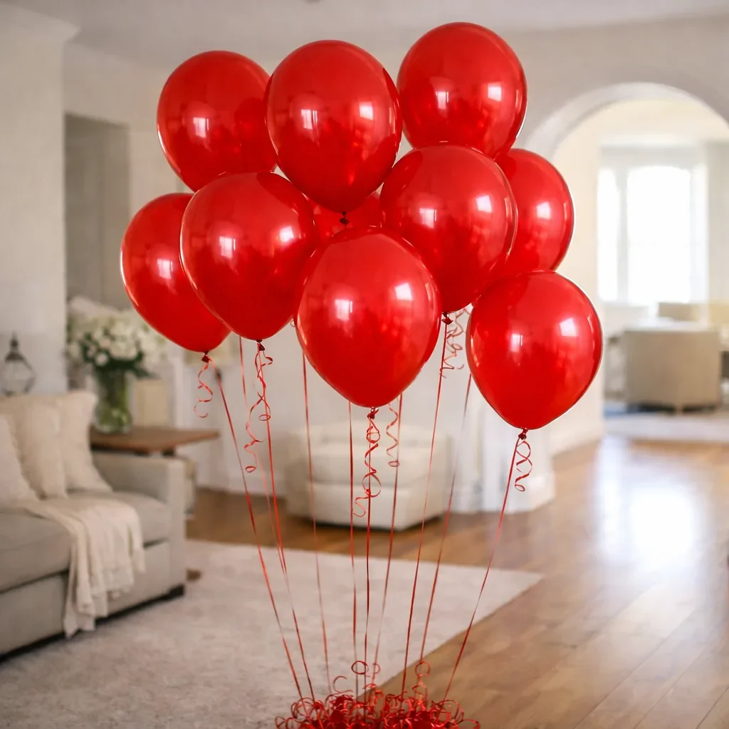Red Latex Helium Balloons 10