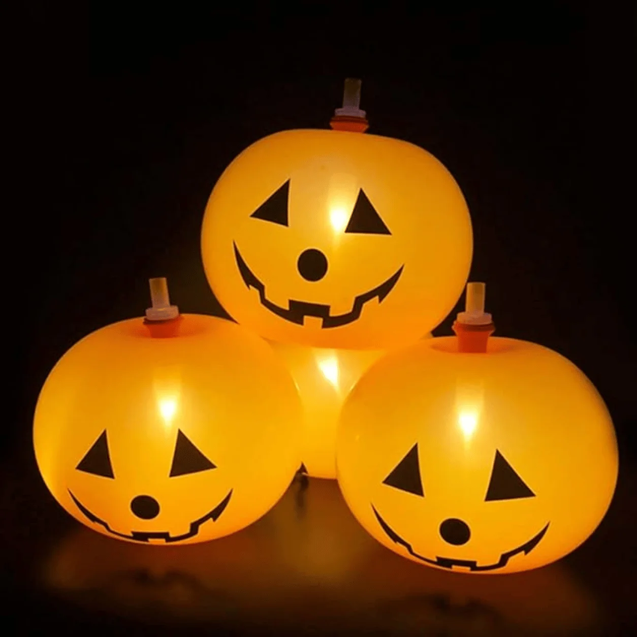 Halloween 5 LED Light Up Pumpkin Balloons