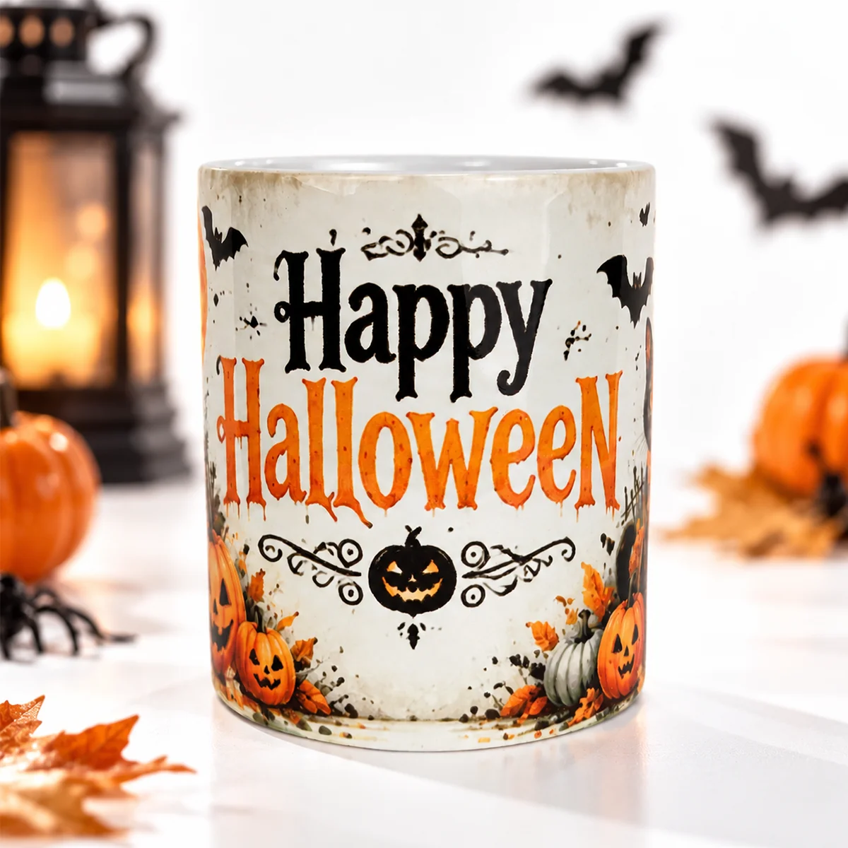 Happy Halloween Black Cat Ceramic Mug