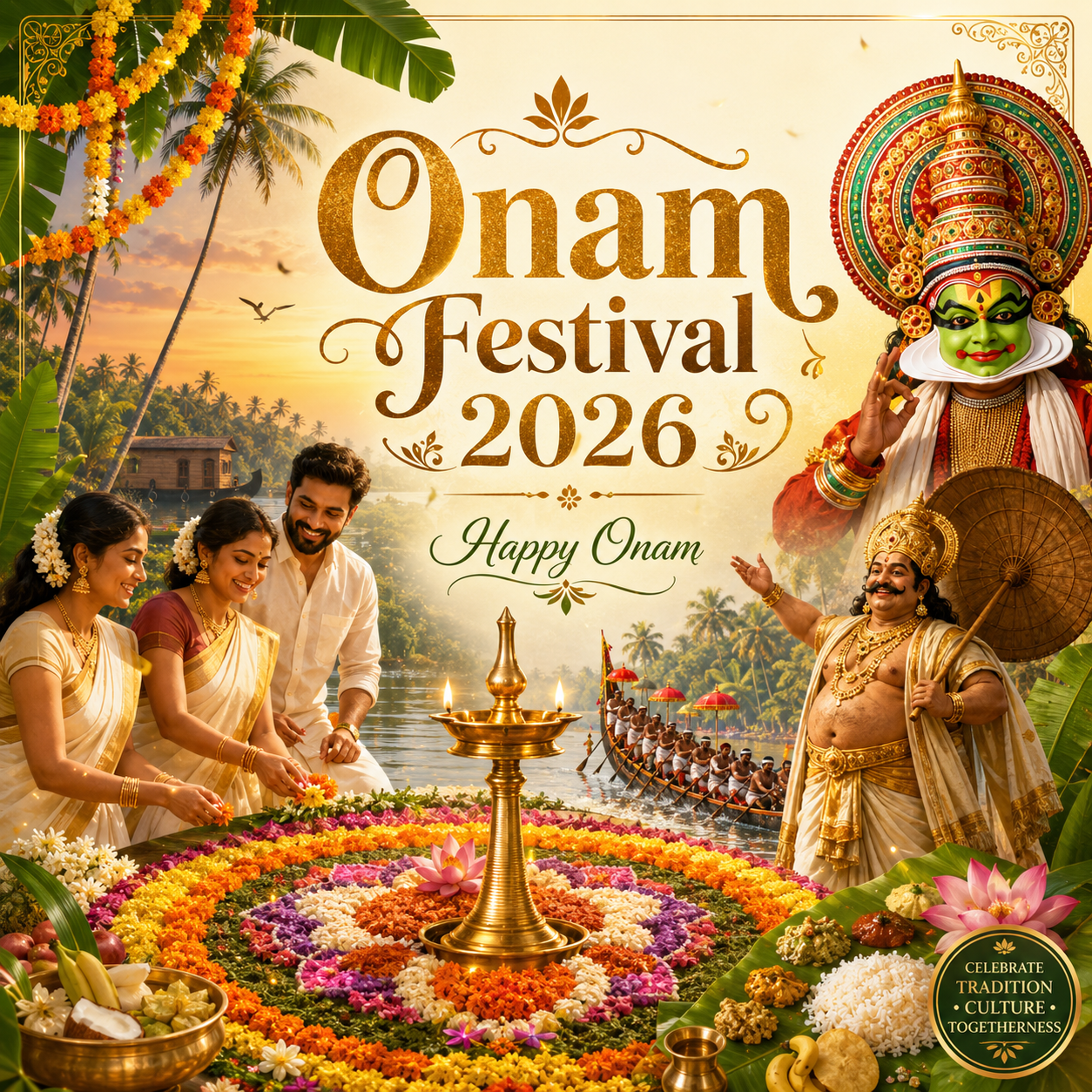 Celebrate the joy and traditions of Onam Festival with thoughtful gifts from FaVish Blooms