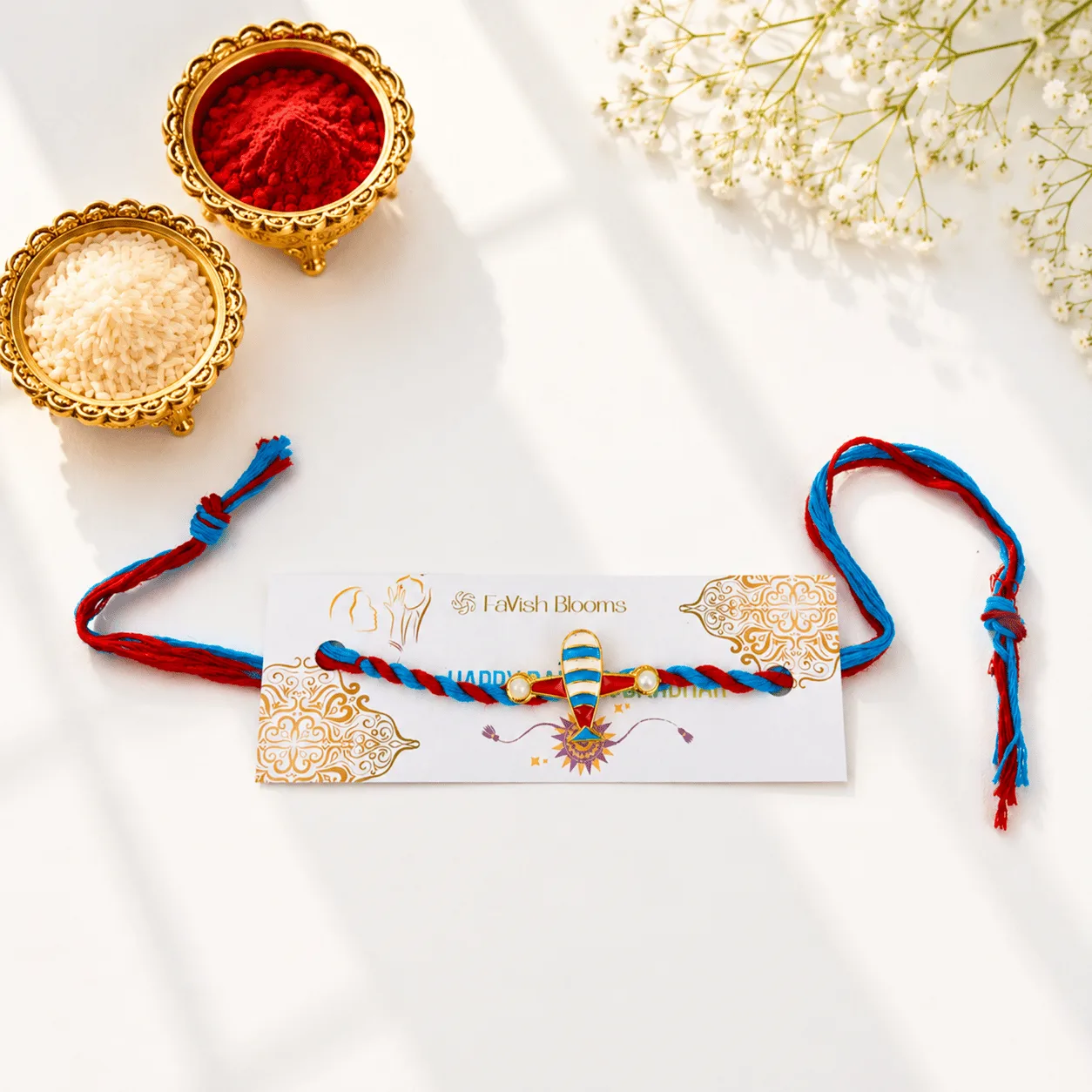 Aeroplane Design Rakhi with colourful airplane charm for kids – Raksha Bandhan Rakhi in Dubai