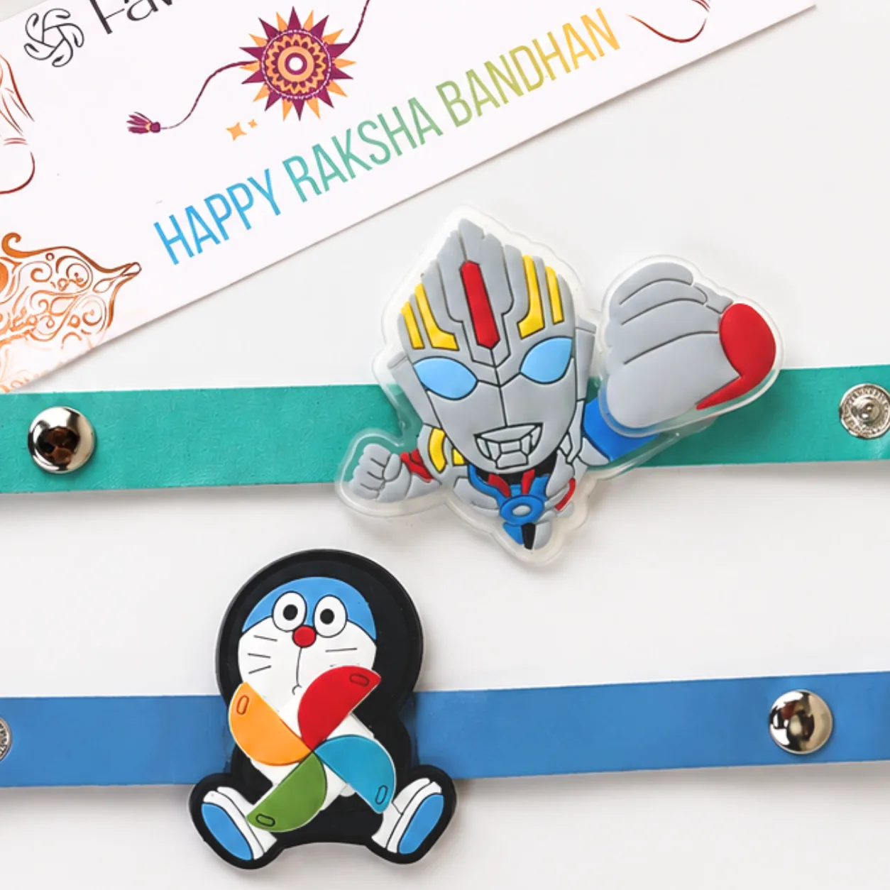 Colourful Superhero and Doraemon Rakhi gift set for Raksha Bandhan