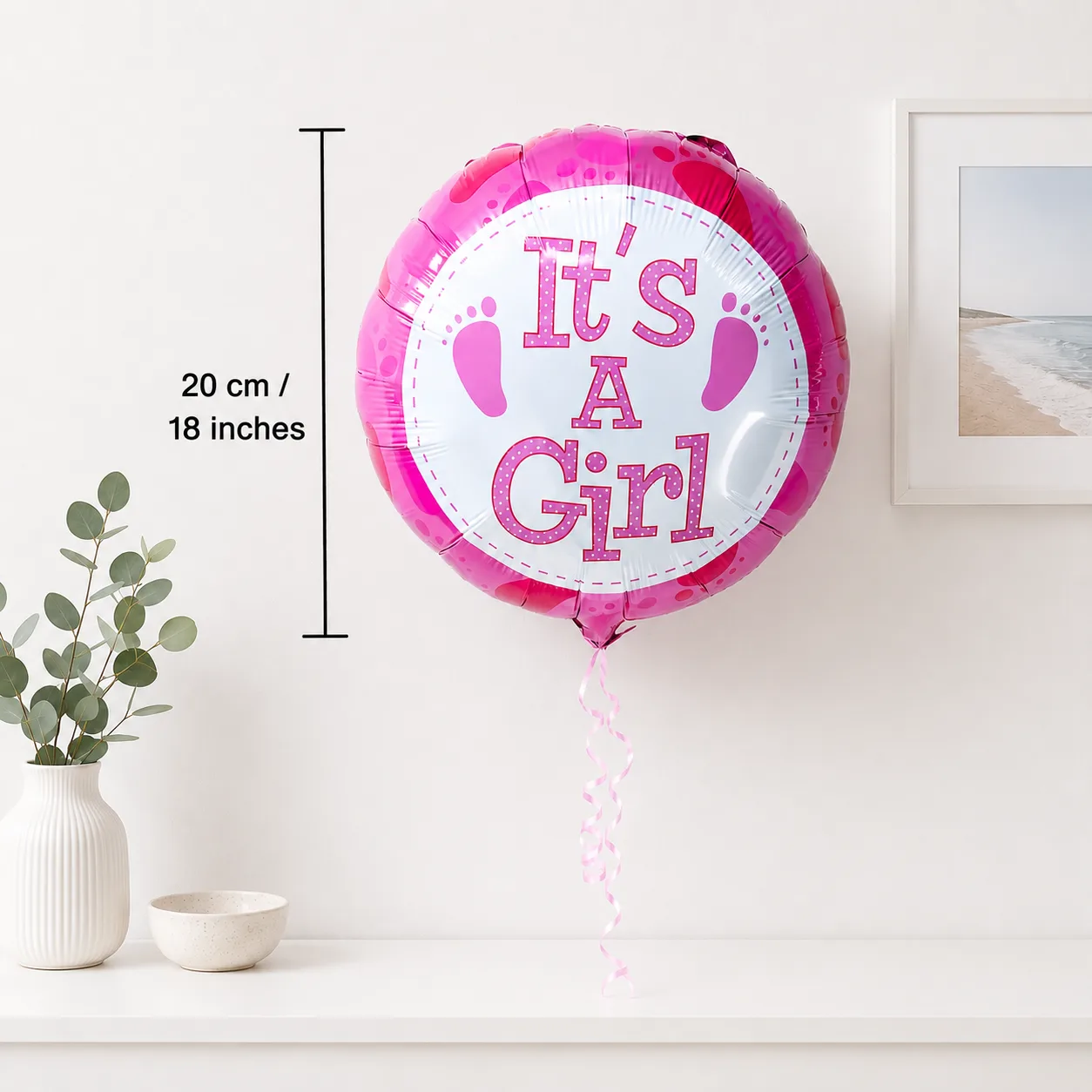 It’s a Girl Balloon Set of 5 for newborn baby girl welcome and hospital celebrations