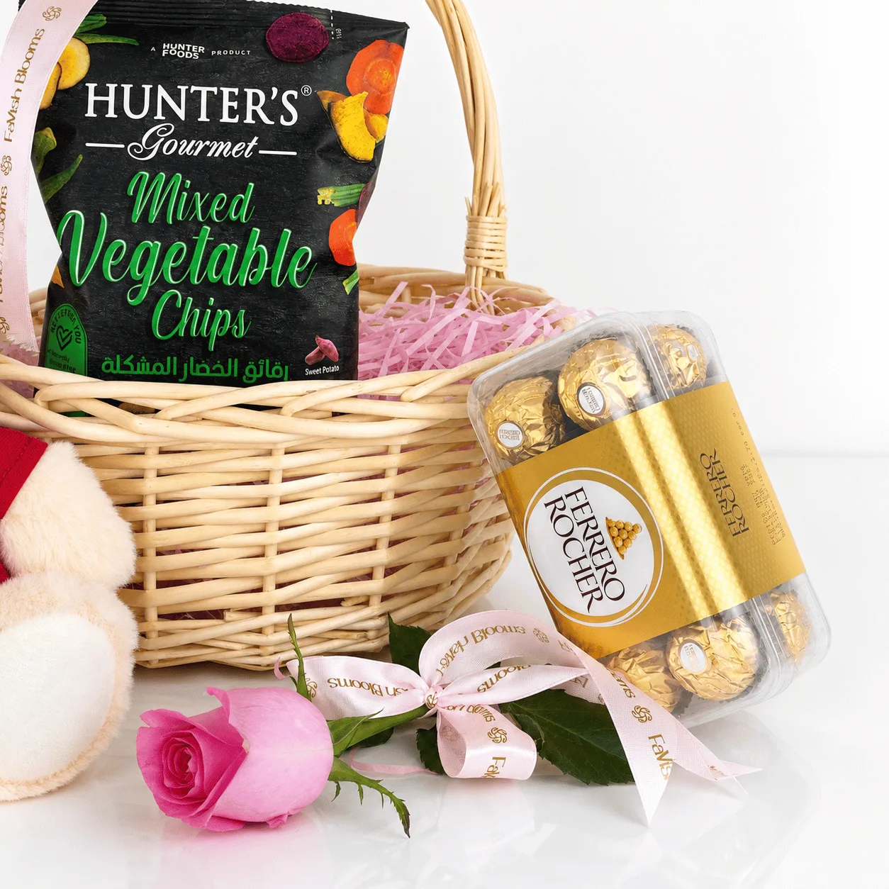 Gourmet gift hamper featuring assorted chocolates, savory treats and a You Are Amazing message