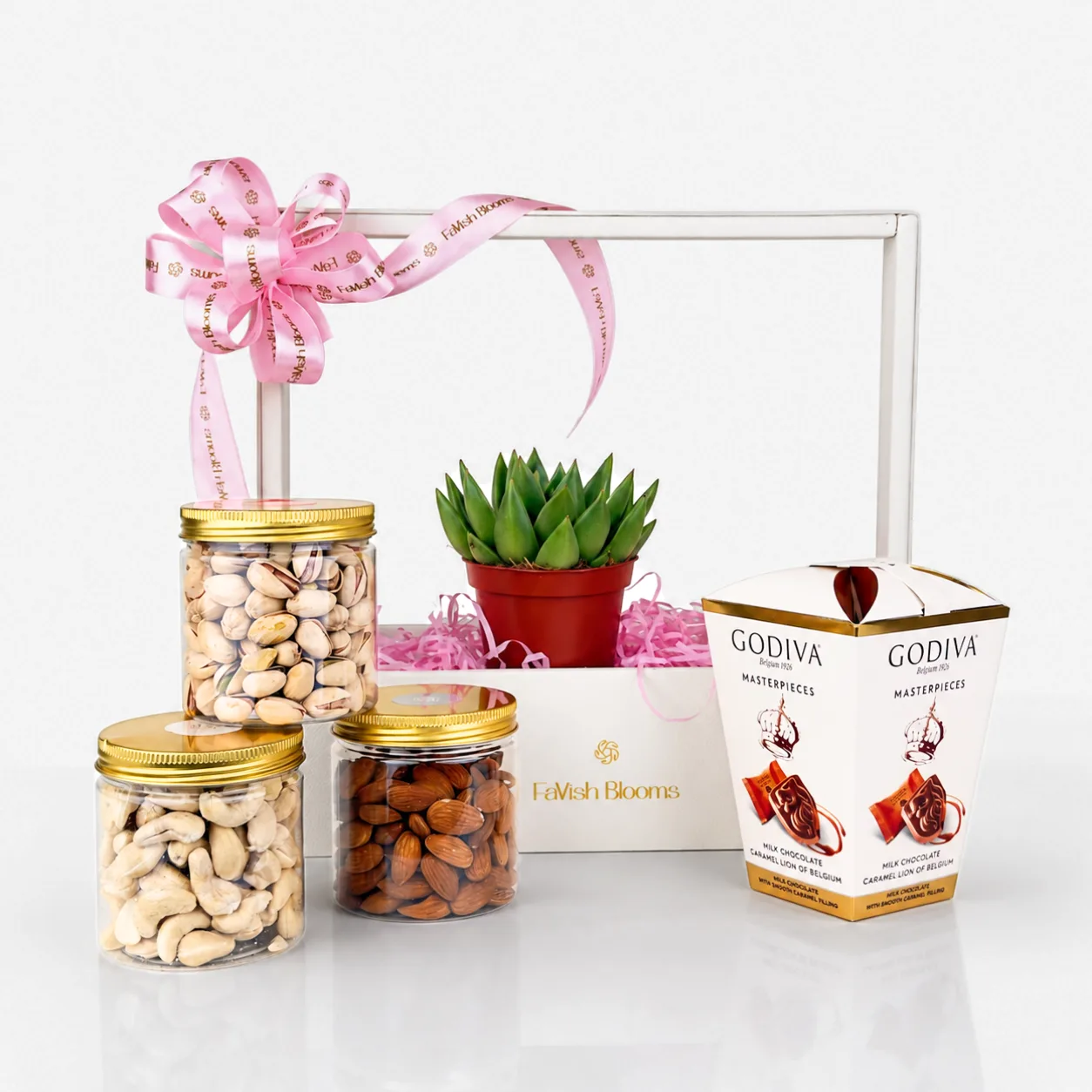 Premium Dry Fruits & Godiva Chocolate Hamper with assorted nuts and luxury chocolates
