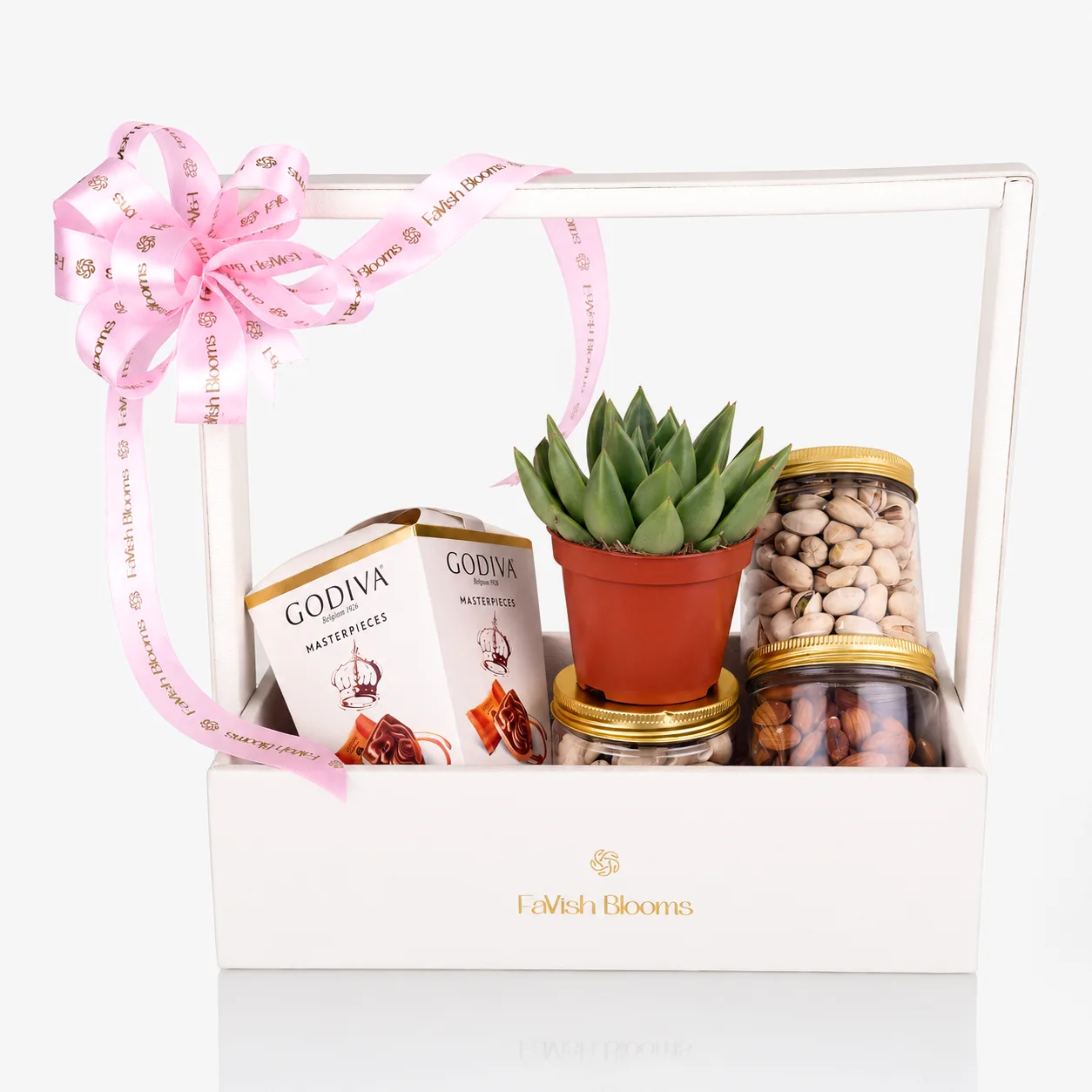 Premium gift hamper with Godiva chocolates and assorted dry fruits for festive and special occasion gifting