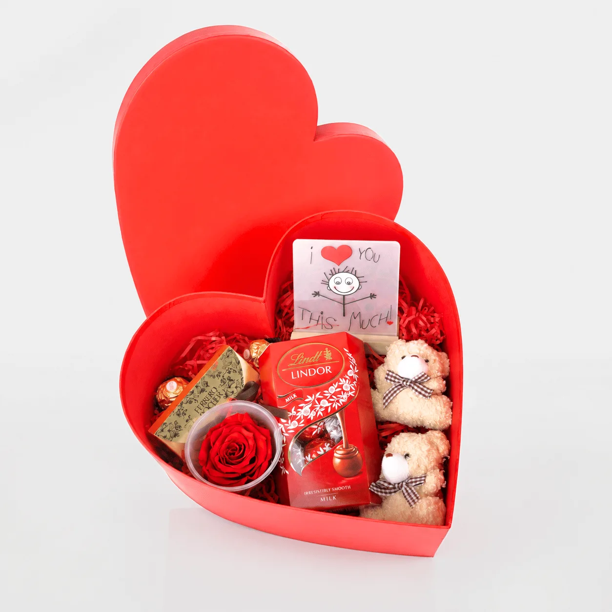 Premium Chocolate & Teddy Gift Box designed for romantic surprises, anniversaries and celebrations
