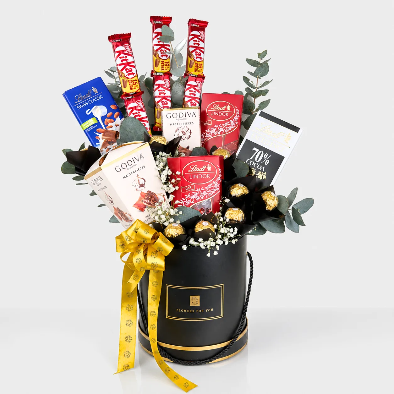 Premium Chocolate Celebration Gift Box with assorted luxury chocolates and elegant festive packaging