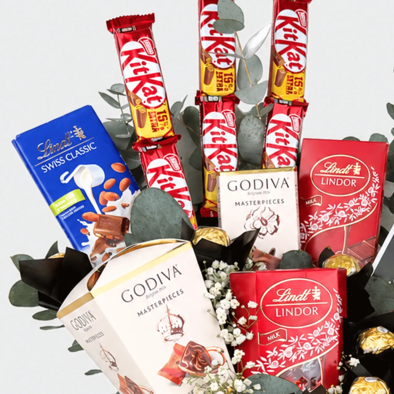 Premium Celebration Chocolate Box with assorted chocolates arranged in a stylish gift presentation