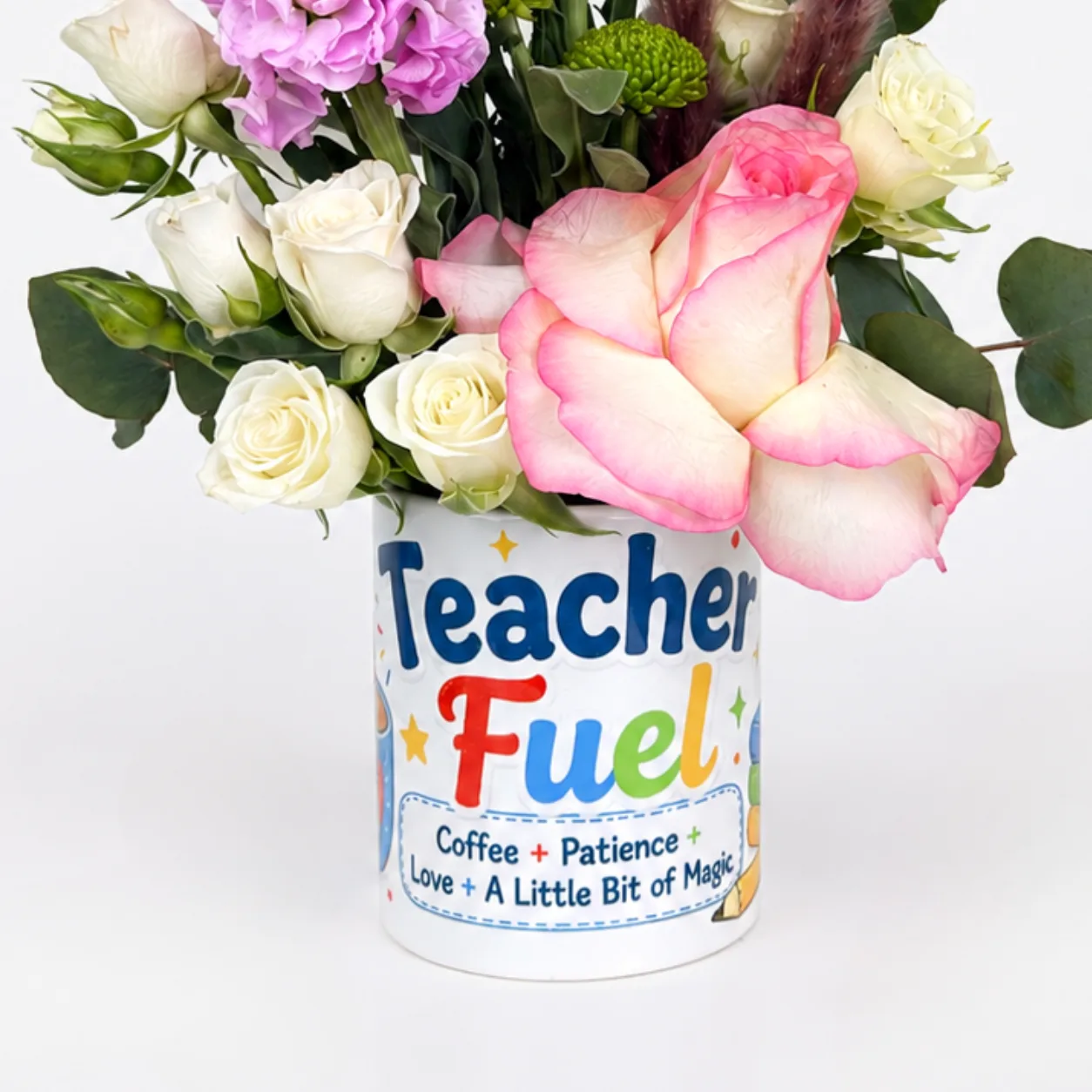 Teacher Appreciation Floral Mug gift for Teacher’s Day, thank-you surprises and school celebrations