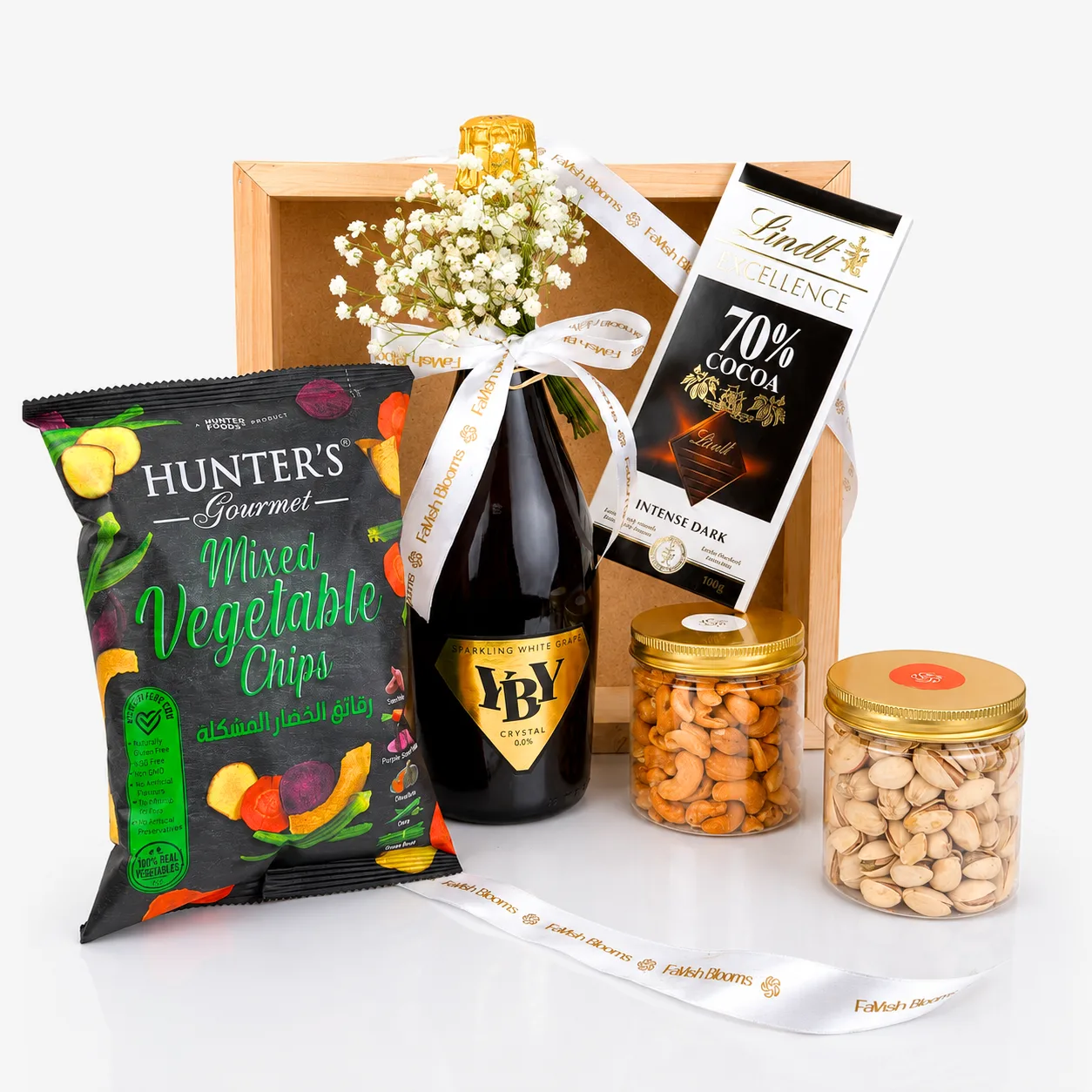 Premium Dry Fruits and Gourmet Gift Hamper with elegant luxury packaging