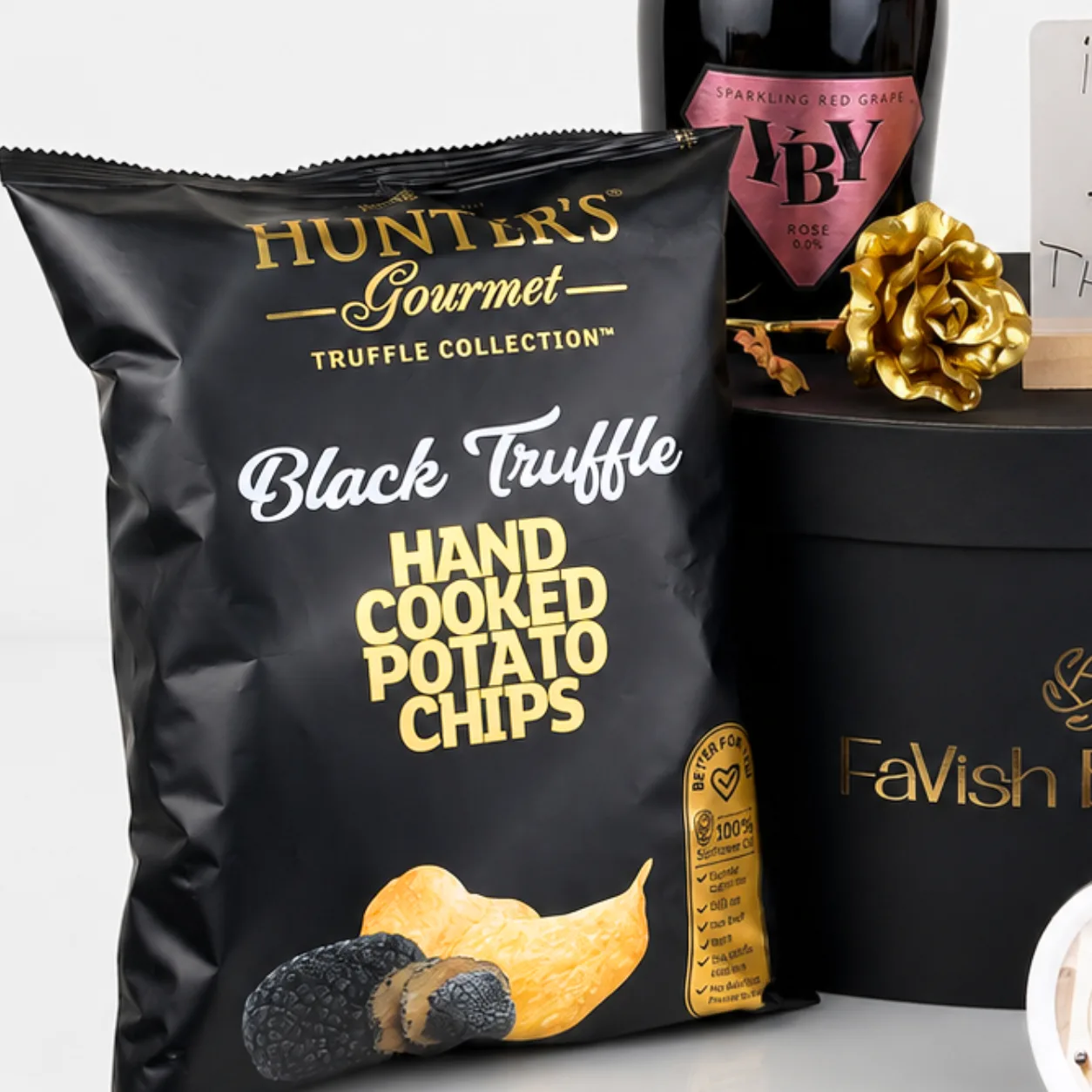 Sparkling Love and Godiva Hamper with premium chocolates and elegant gift presentation