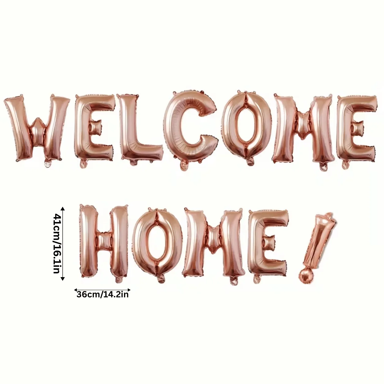 Rose Gold Welcome Home Letter Balloon Decoration Set
