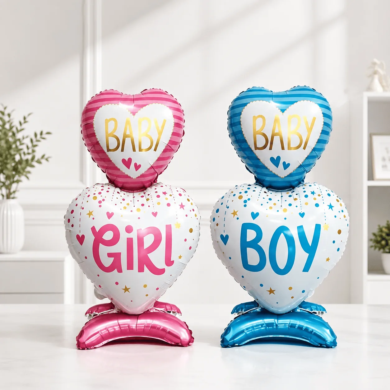 Baby Girl & Baby Boy Balloon Set for Newborn Celebration