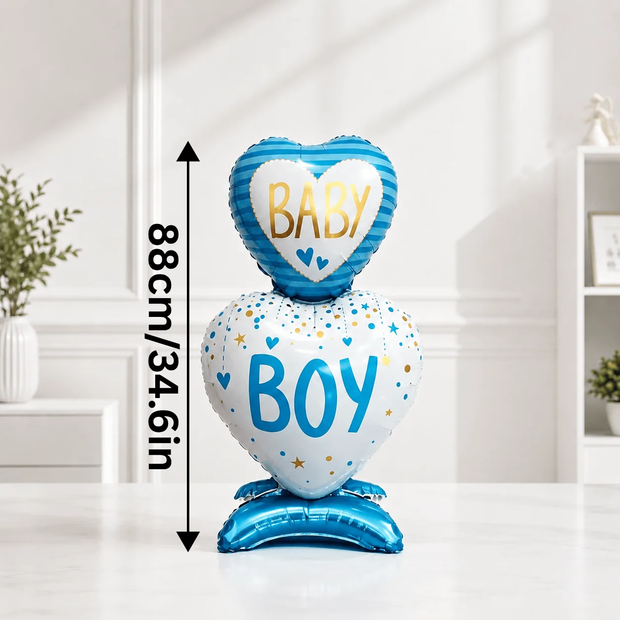 Cute Baby Boy Standing Foil Balloon for Newborn Baby Celebration