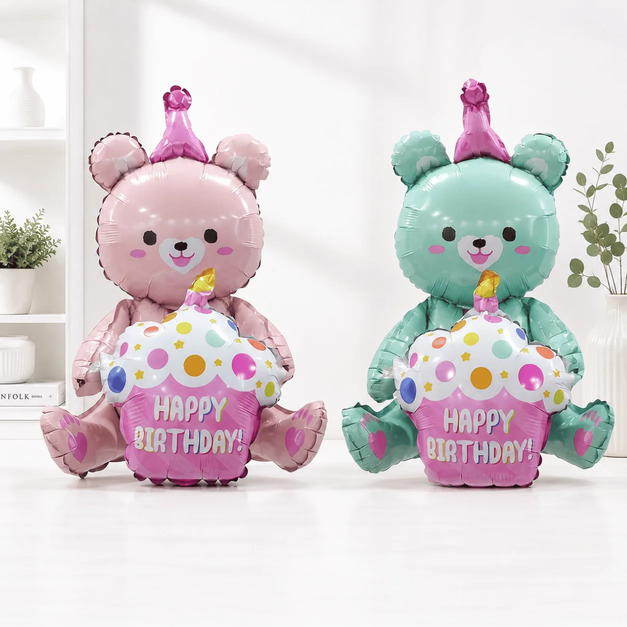 Teddy Bear Happy Birthday Balloon Set