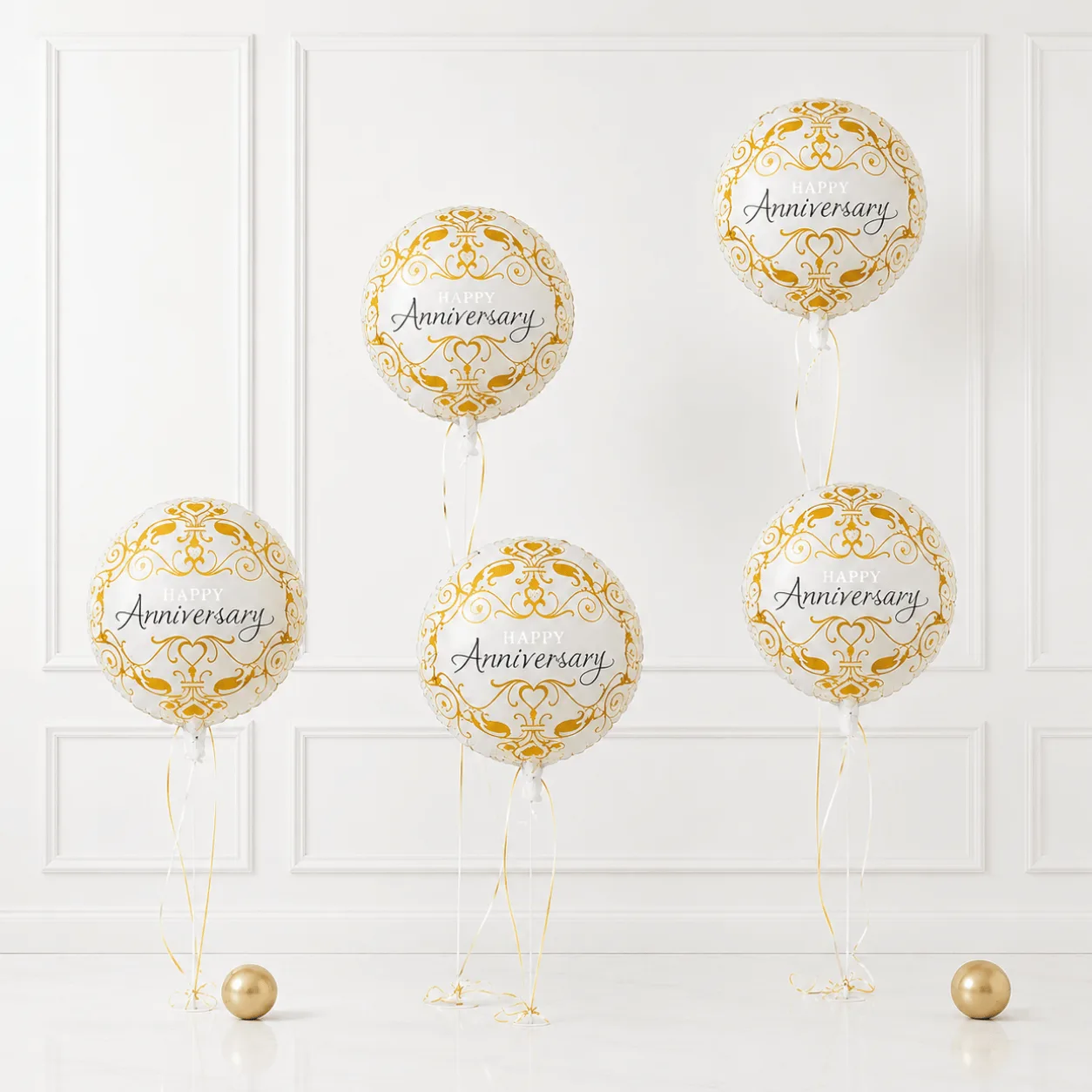 Happy Anniversary Helium Balloon Set for Romantic Celebration