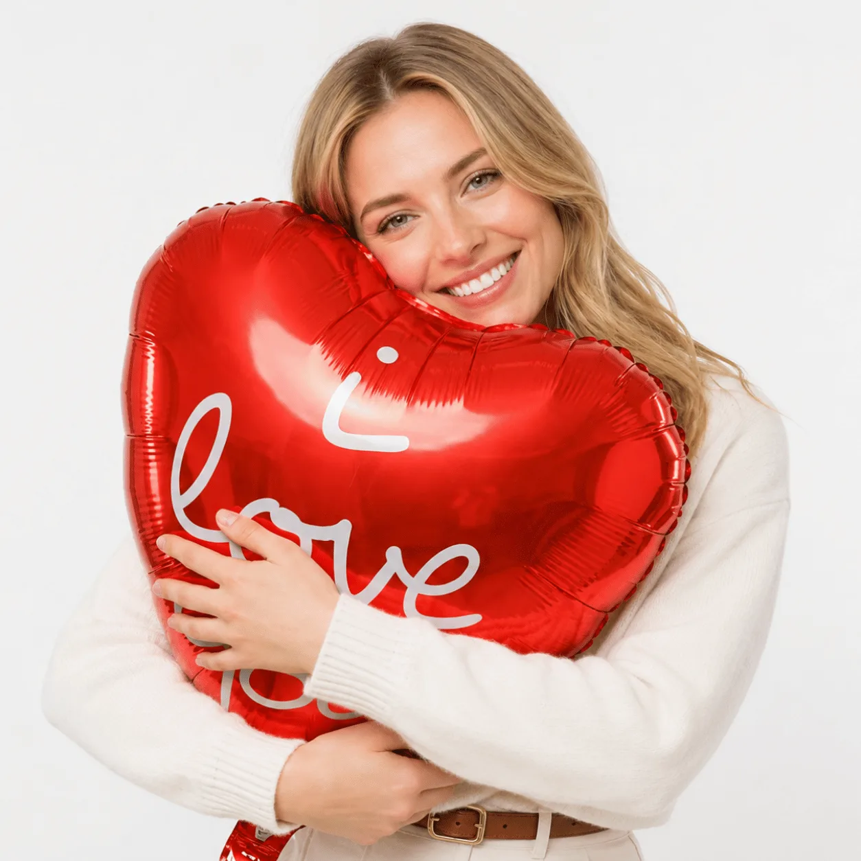 I Love You Heart Helium Balloon Set for Romantic Surprise