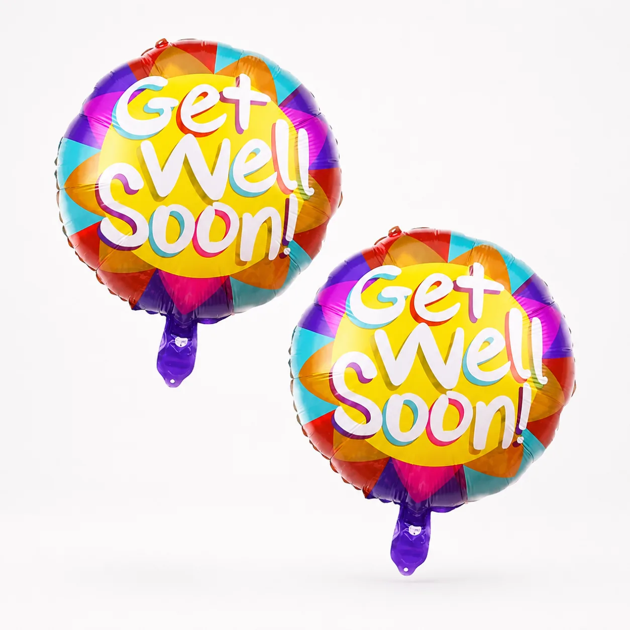 Colourful Recovery Balloon Set of 2 for Get Well Soon Wishes