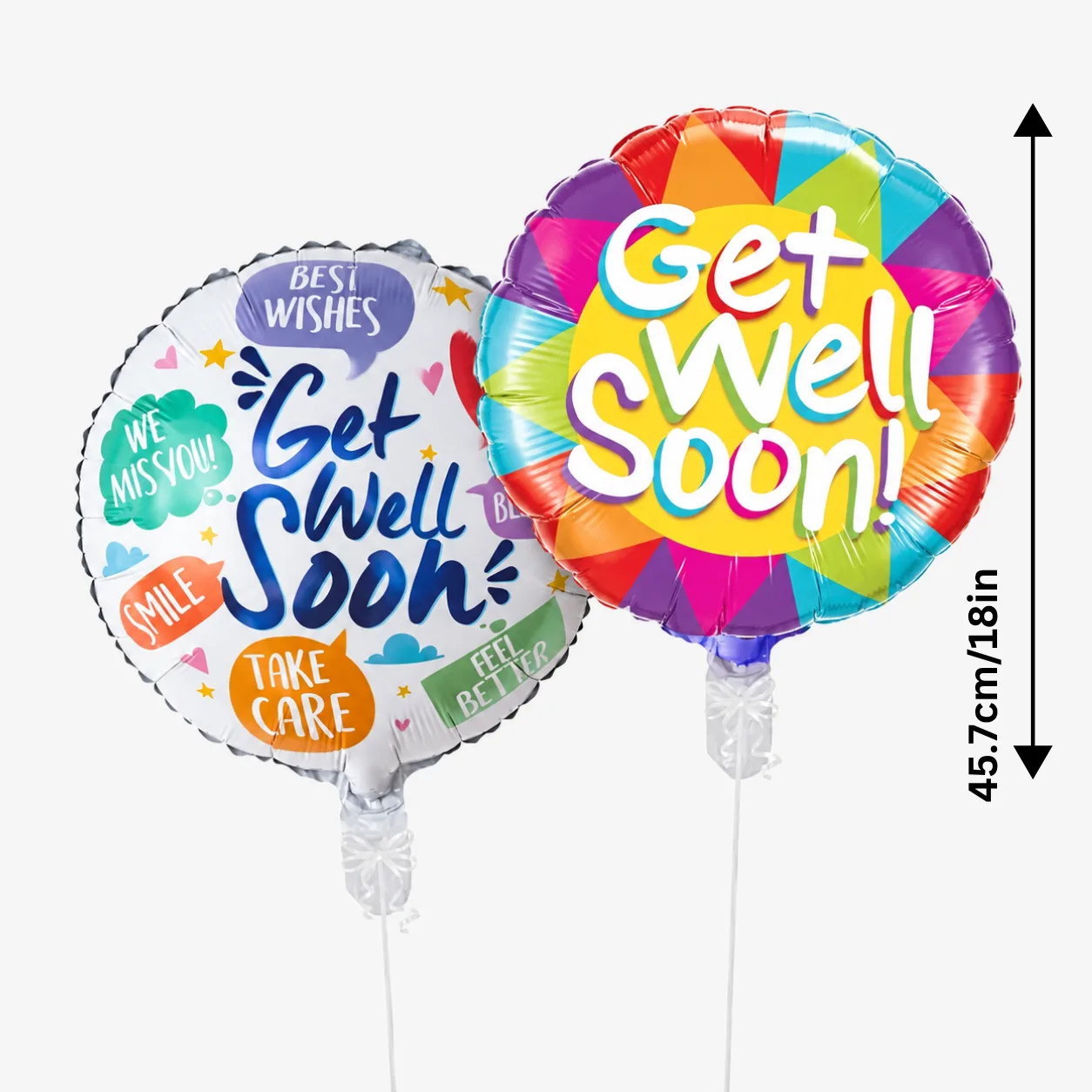 Recovery Wishes Foil Balloon Set of 2