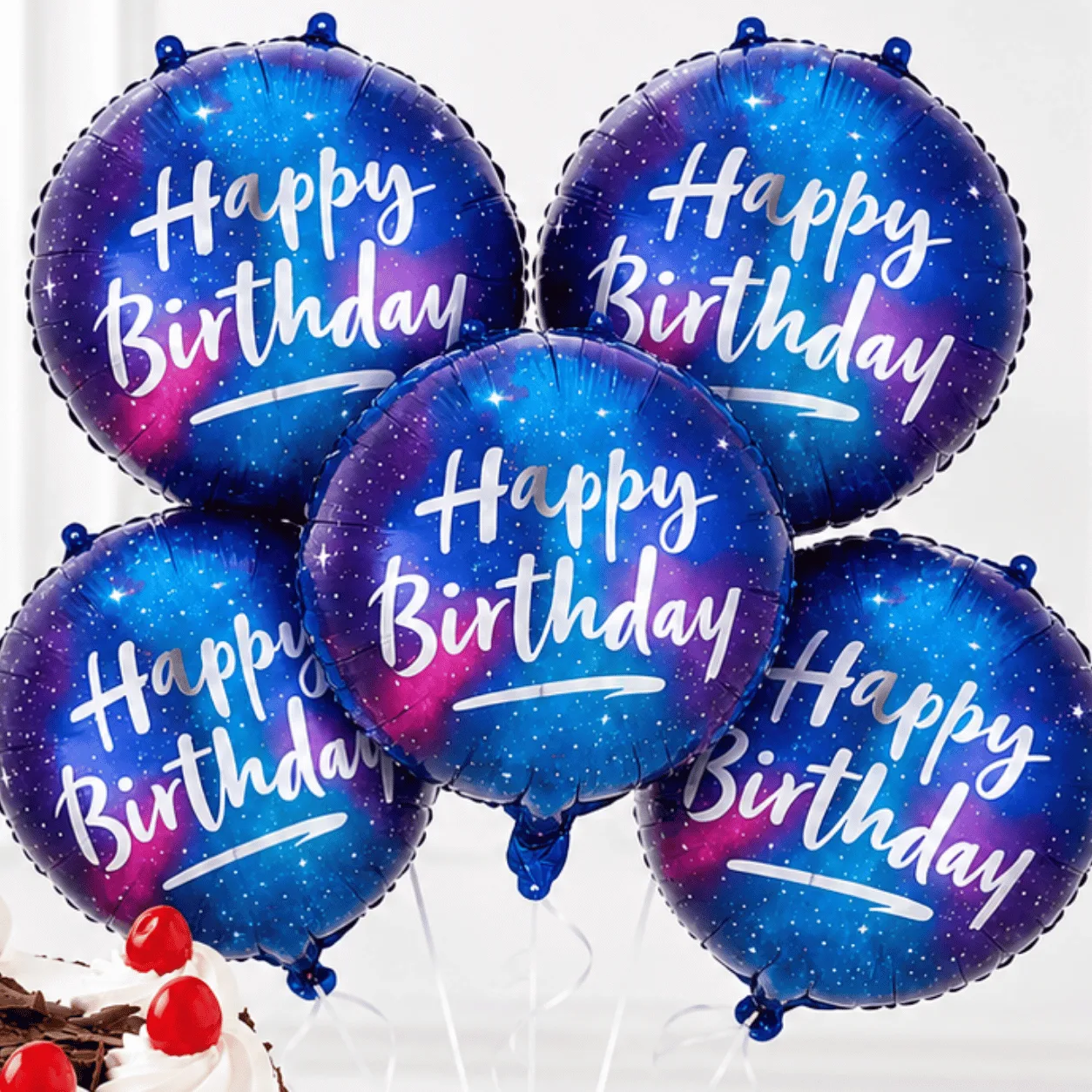 Blue Galaxy Birthday Cake Celebration Combo