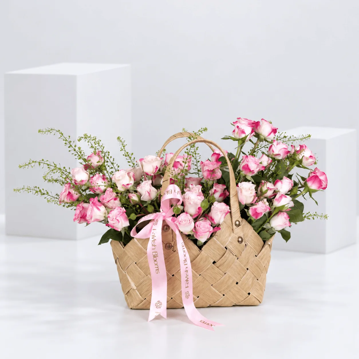 Pink Fairytale Flower Basket