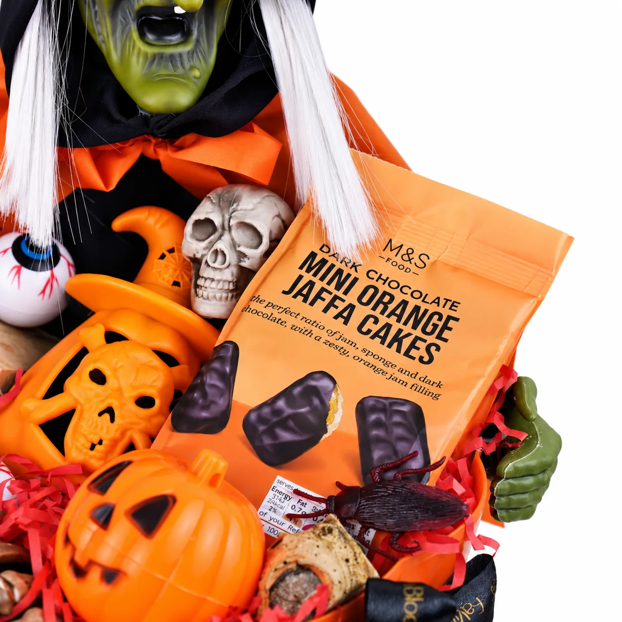 Spooky Witch Halloween Chocolate Gift Hamper beautifully presented as a festive Halloween chocolate gift for friends and family.