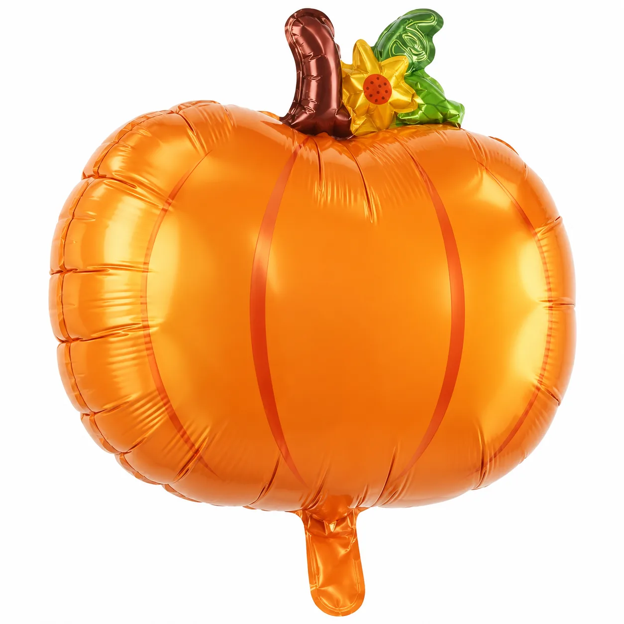Close-up of Halloween Pumpkin Shaped Foil Balloon Set of 3 showcasing shiny foil material and detailed jack-o'-lantern designs.