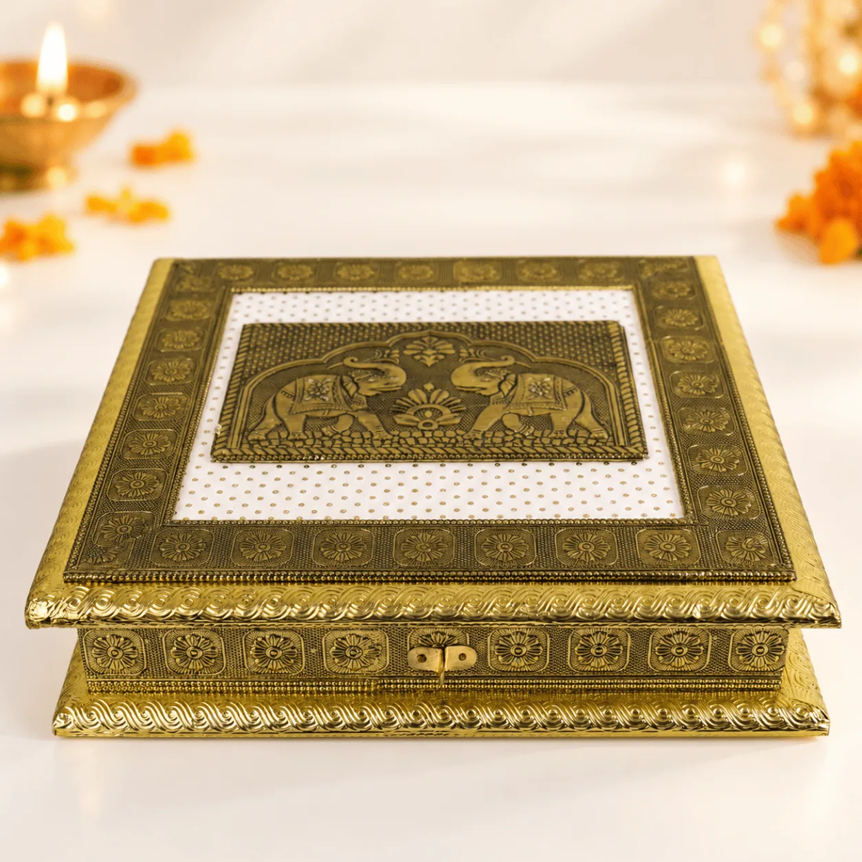 Diwali Golden Treasure Luxury Dry Fruits Gift Box