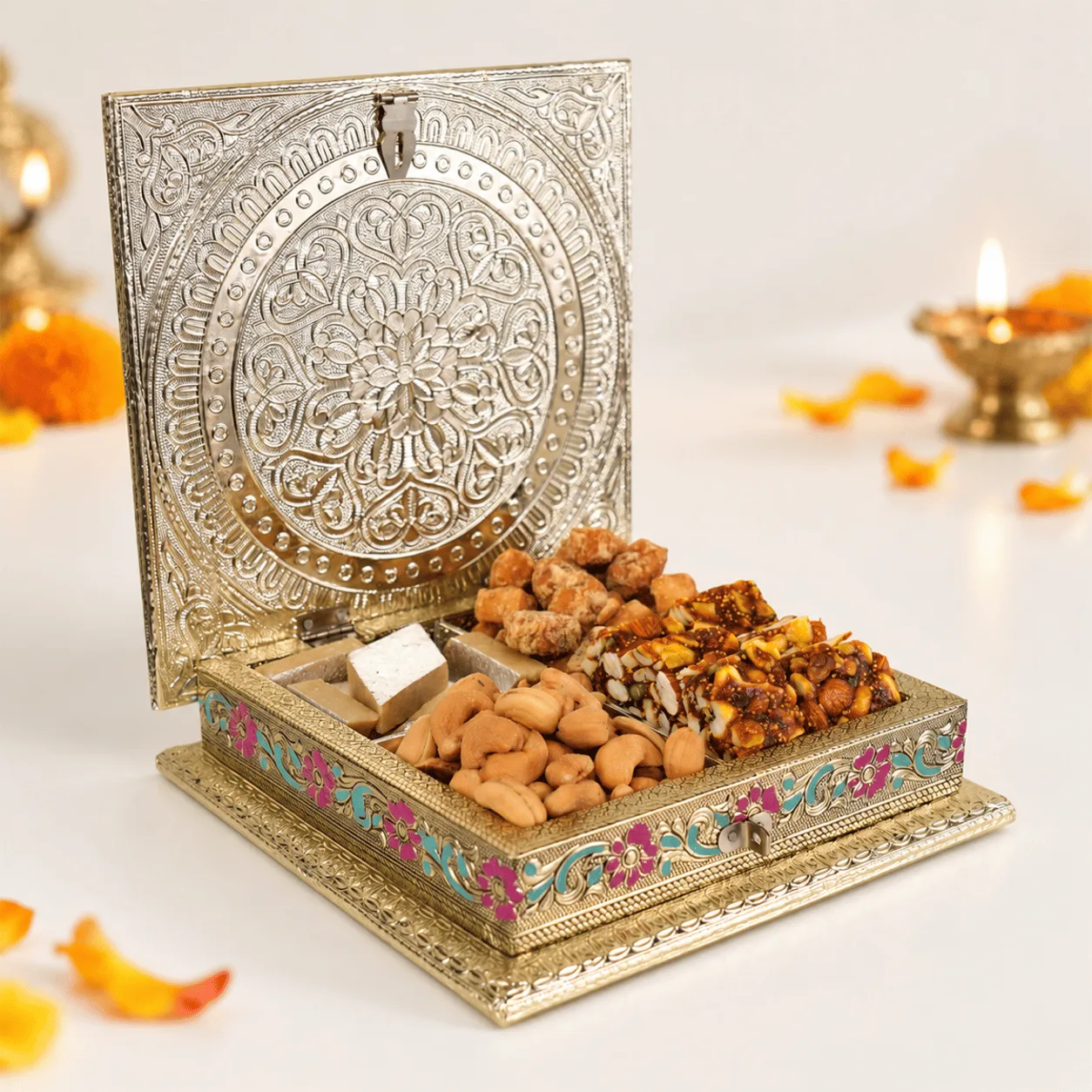 Swarna Shagun Diwali Sweets & Dry Fruits Box