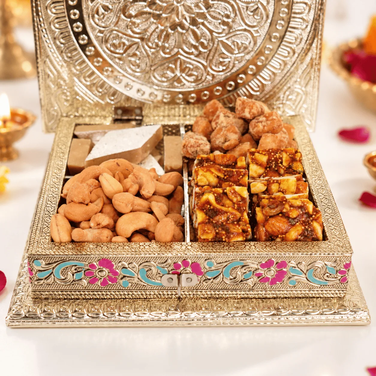 Swarna Shagun Diwali Sweets & Dry Fruits Box