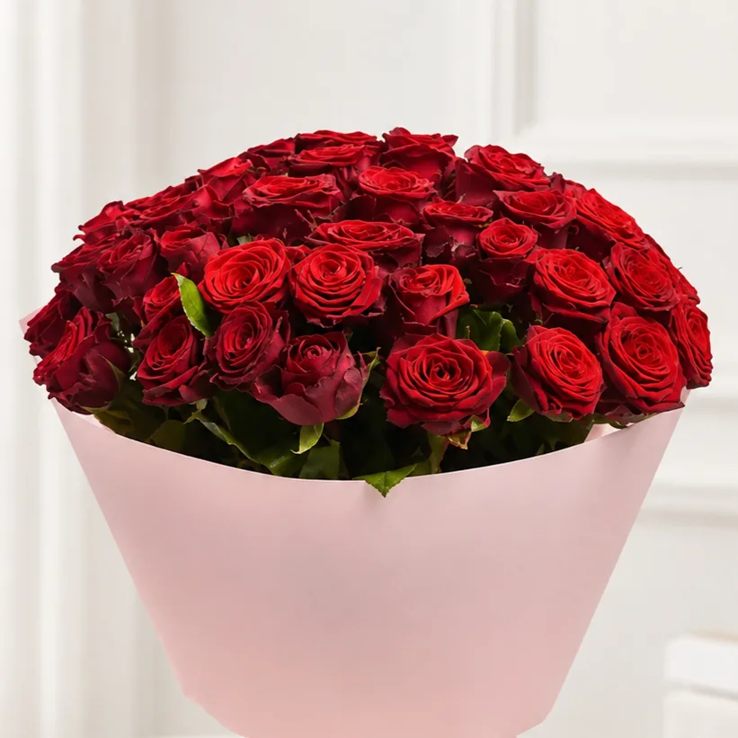 Luxury 51 Red Naomi Roses Bouquet for romantic gifting