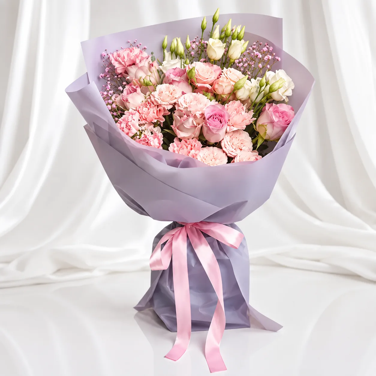 Luxury Soft Pink Elegance Rose Bouquet for birthdays and special occasions