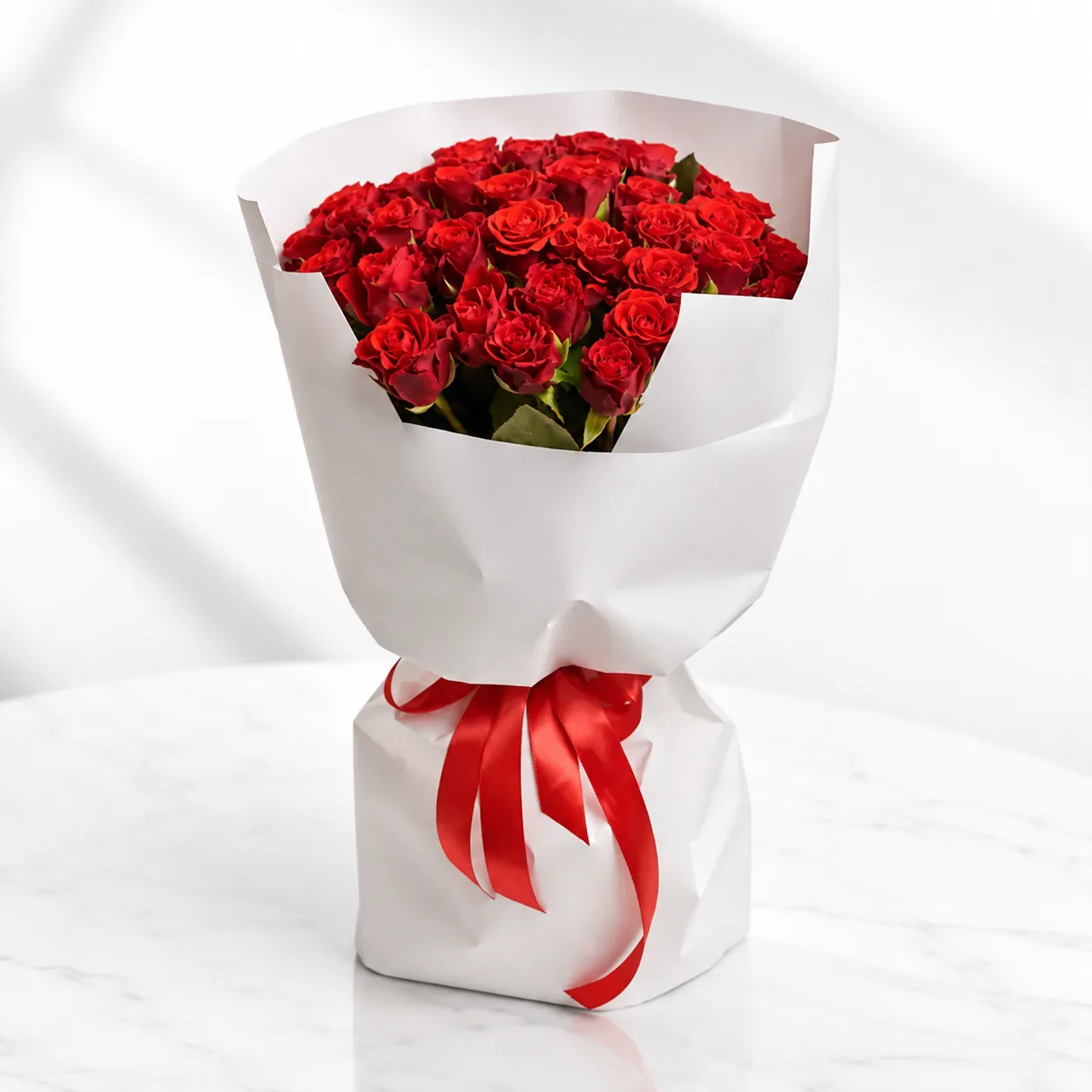 39 Roses Eltoro Bouquet with fresh red roses in luxury wrapping by FaVish Blooms