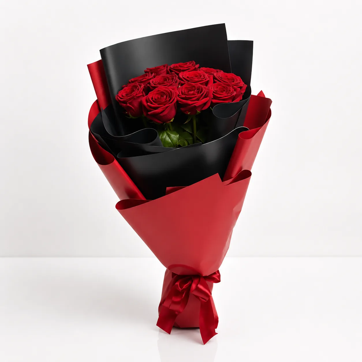 11 Red Roses Grand Prix Bouquet with fresh premium red roses in luxury wrapping