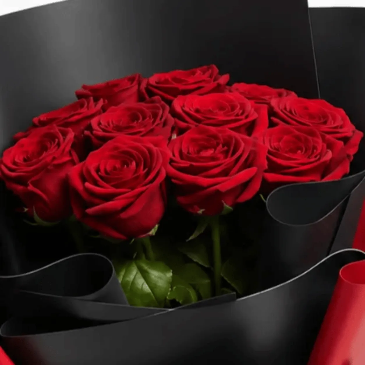 11 Red Roses Grand Prix Bouquet with fresh premium red roses in luxury wrapping