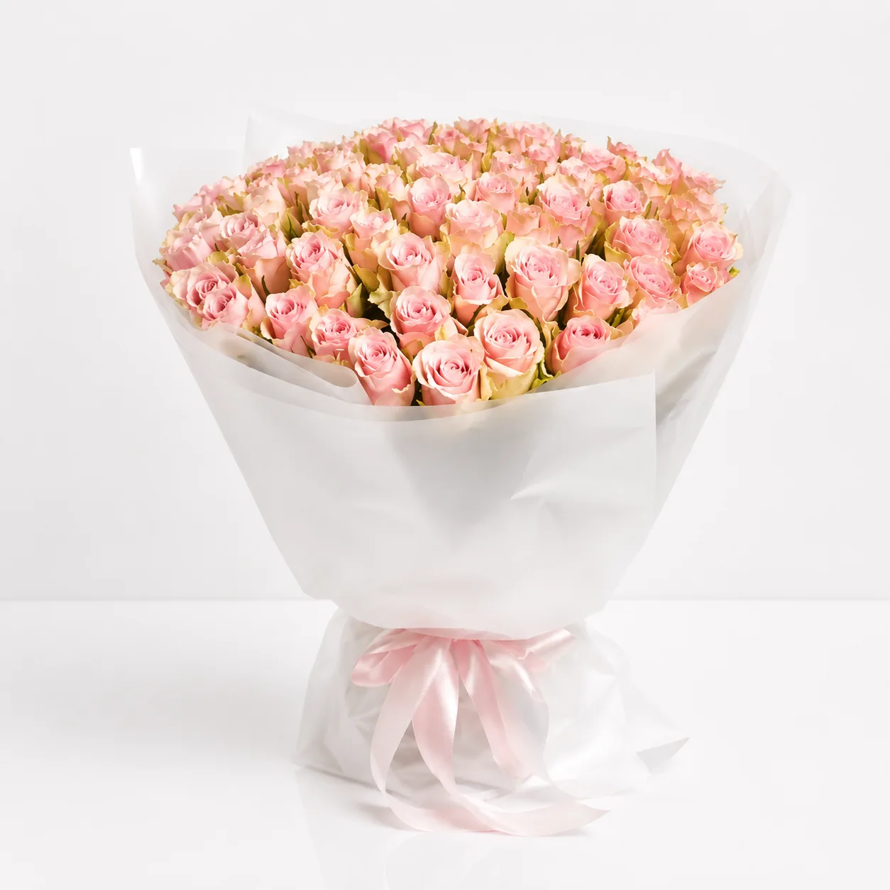 75 Roses Pink Athena Bouquet with premium fresh pink roses by FaVish Blooms